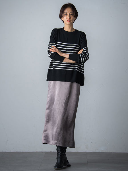 【WEB限定】【洗えるニット】クルーネックベーシックニット≪Lサイズあり≫