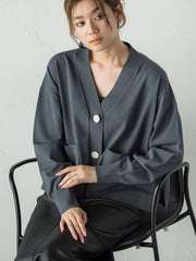 Vネックカーディガン≪手洗い可能≫