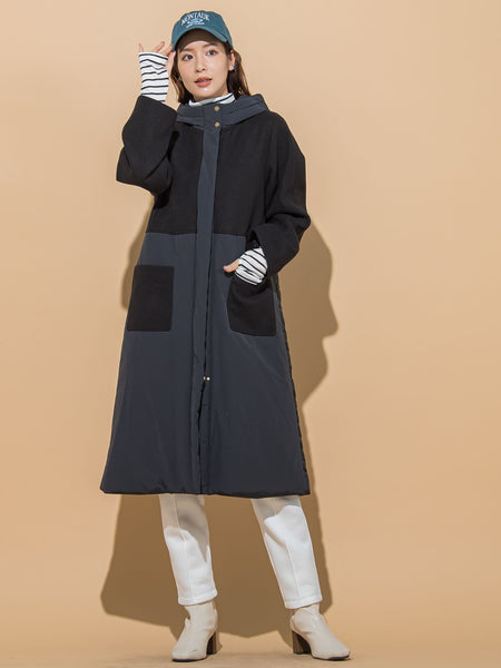 【大人のカジュアルアウター】ストレッチウール切替コート