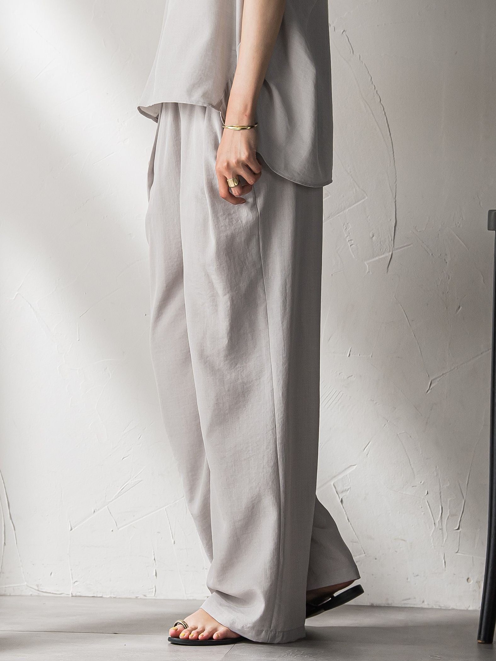 【新色追加】イージーワイドパンツ≪手洗い可能 / セットアップ対応≫