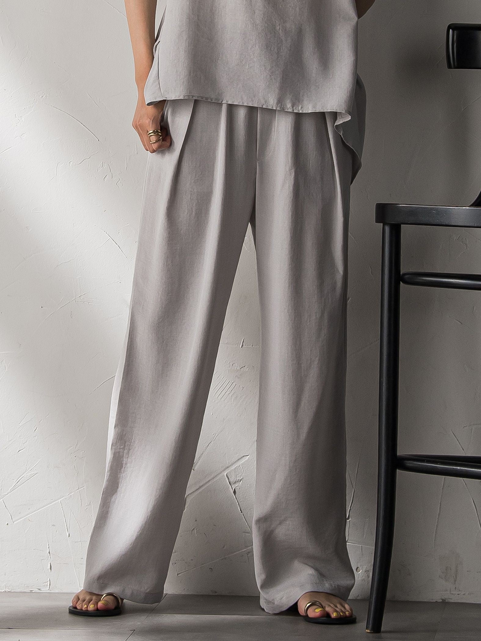 【新色追加】イージーワイドパンツ≪手洗い可能 / セットアップ対応≫