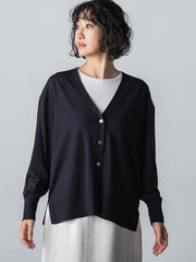 【WEB限定】【洗えるニット】さらさらウールカーディガン≪Lサイズあり≫