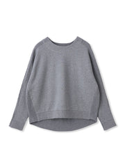 【WEB限定】裏毛×ニット前後ドッキングプルオーバー≪手洗い可能≫