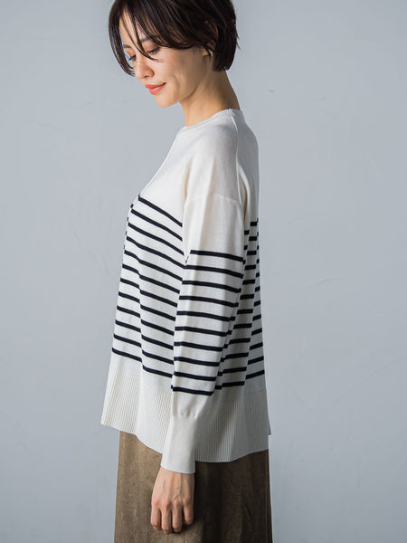 【WEB限定】【洗えるニット】クルーネックベーシックニット≪Lサイズあり≫
