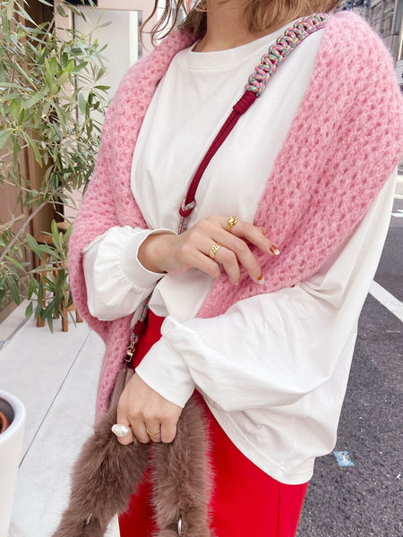 【ざっくりメッシュが可愛い】メッシュラメニット《手洗い可能》