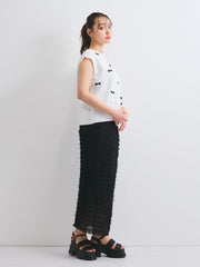 シャーリングシフォンタイトスカート≪手洗い可能≫