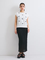 シャーリングシフォンタイトスカート≪手洗い可能≫