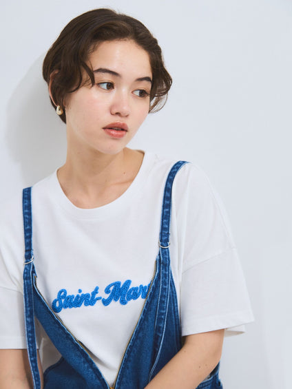 さがら刺繍ロゴTシャツ≪洗濯機で洗える≫