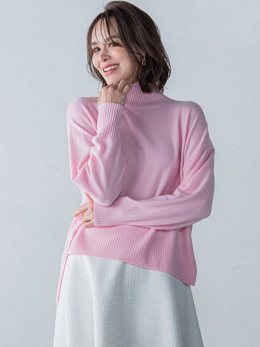 WEB限定カラーあり】ウールカシミヤハイネックプルオーバー≪手洗い 