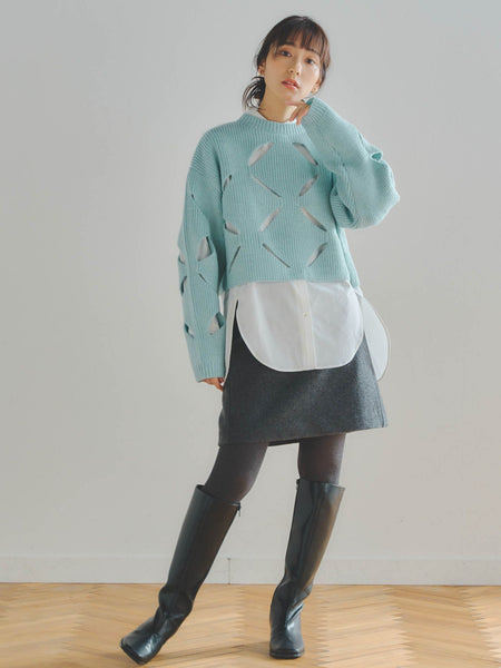 スラッシュニットプルオーバー≪手洗い可能≫