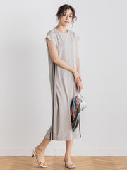 【WEB限定】カットジョーゼットサイドラインワンピース≪手洗い可能≫