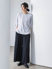 【WEB限定】ウエストギャザーワイドパンツ≪手洗い可能≫