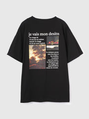 バックプリントオーバーサイズTシャツ≪手洗い可能≫