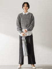 【STORY11月号掲載】ヴィンテージサテンワイドパンツ≪洗える≫