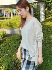 【WEB限定】≪洗えるニット/Lサイズあり≫ふわさらVネックニット