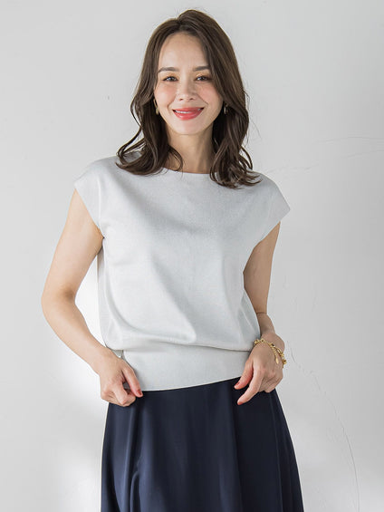 【新色追加】ルシンダ前後2wayパールニット≪手洗い可能≫