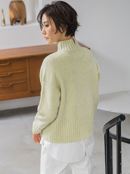 【洗えるニット】RICHESSEハイネックプルオーバー≪WEB別注サイズあり≫