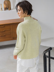【洗えるニット】RICHESSEハイネックプルオーバー≪WEB別注サイズあり≫