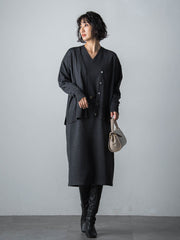 【WEB限定】【洗えるニット】さらさらウールカーディガン≪Lサイズあり≫
