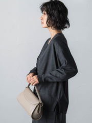 【WEB限定】【洗えるニット】さらさらウールカーディガン≪Lサイズあり≫