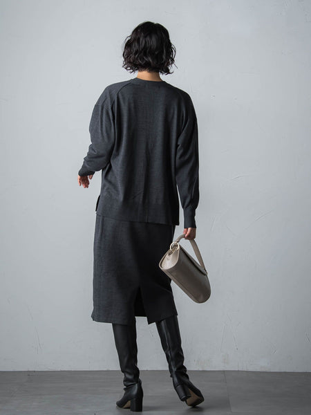 【WEB限定】【洗えるニット】さらさらウールカーディガン≪Lサイズあり≫