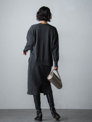【WEB限定】【洗えるニット】さらさらウールカーディガン≪Lサイズあり≫