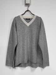 【WEB限定】≪洗えるニット/Lサイズあり≫ふわさらVネックニット