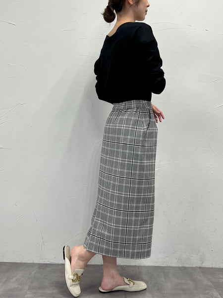 【WEB限定】ナローシルエットスカート≪洗える≫
