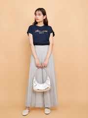 スパンコール刺繍ロゴTシャツ≪手洗い可能≫