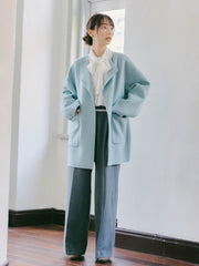 Softina2way両面起毛ストライプパンツ≪洗濯機で洗える≫
