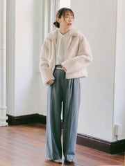 Softina2way両面起毛ストライプパンツ≪洗濯機で洗える≫