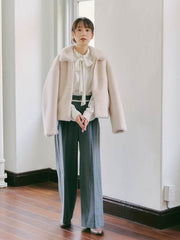 Softina2way両面起毛ストライプパンツ≪洗濯機で洗える≫
