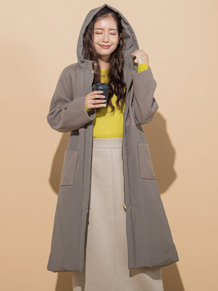 【大人のカジュアルアウター】ストレッチウール切替コート