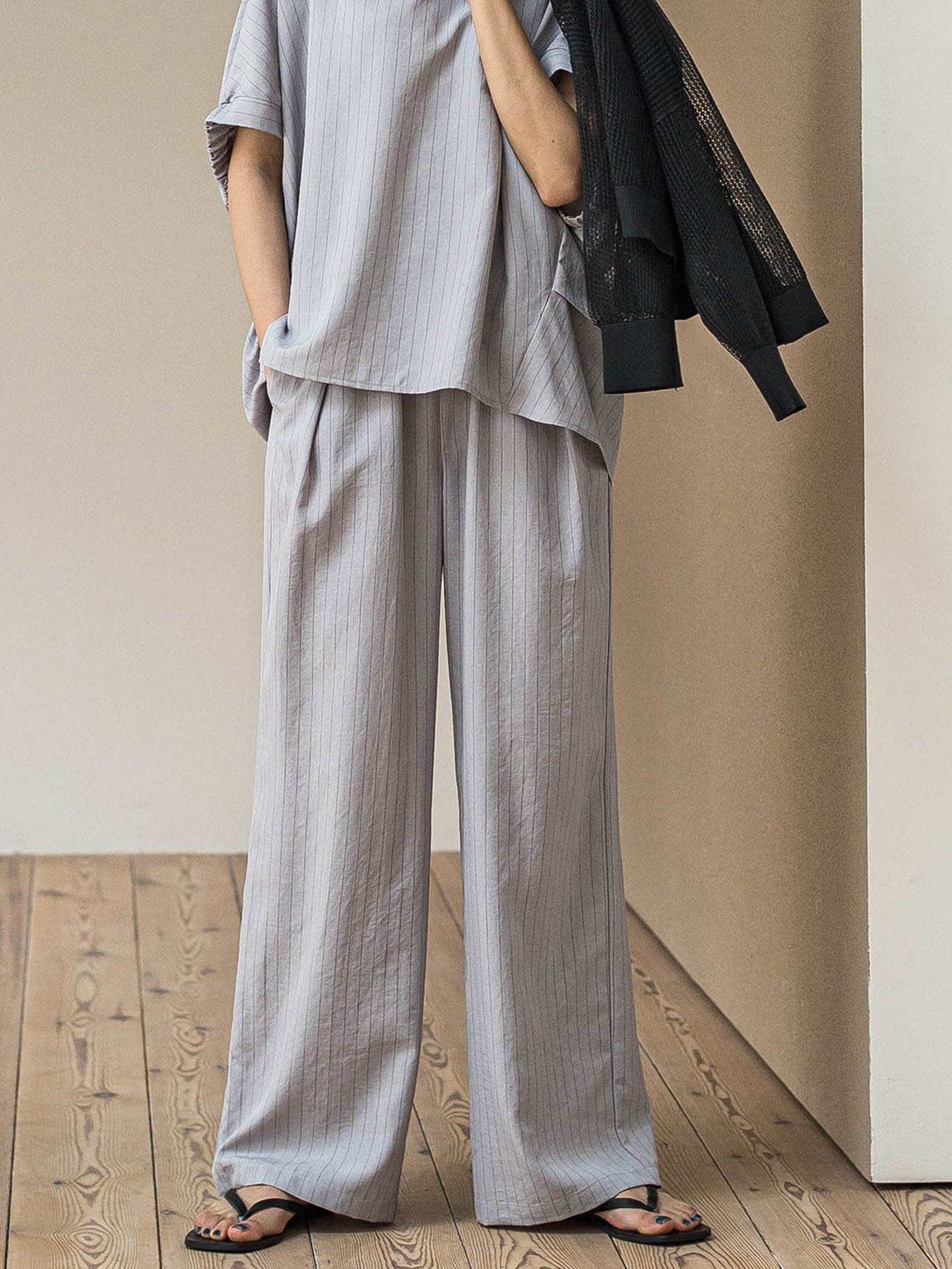 【新色追加】イージーワイドパンツ≪手洗い可能 / セットアップ対応≫