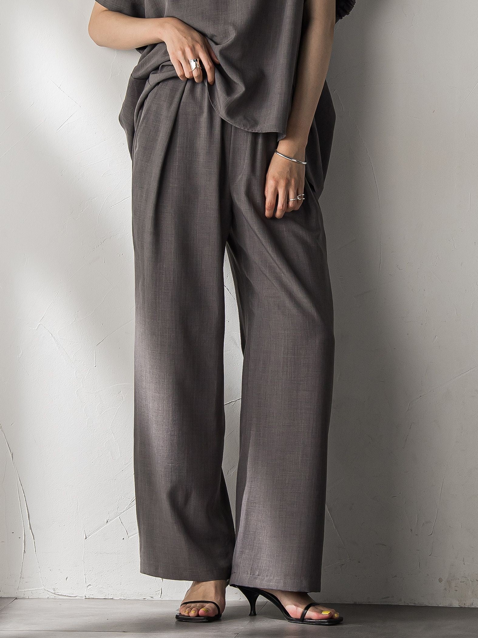 【新色追加】イージーワイドパンツ≪手洗い可能 / セットアップ対応≫