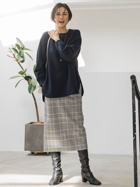 【WEB限定】ナローシルエットスカート≪洗える≫