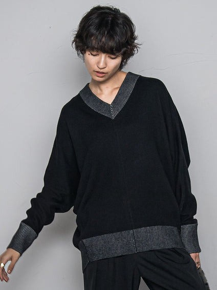 今日の気分で着回せるリバーシブルニット≪手洗い可能≫