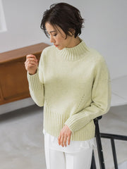【洗えるニット】RICHESSEハイネックプルオーバー≪WEB別注サイズあり≫