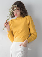 モッチリしっとりシアバター加工 ドットジャガードニット ≪手洗い可能≫
