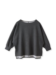 【WEB限定】”もっちり素材”ダンボールドルマンプルオーバー≪手洗い可能≫