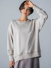 【WEB限定】きれいめ裏毛プルオーバー≪洗える/Lサイズあり≫