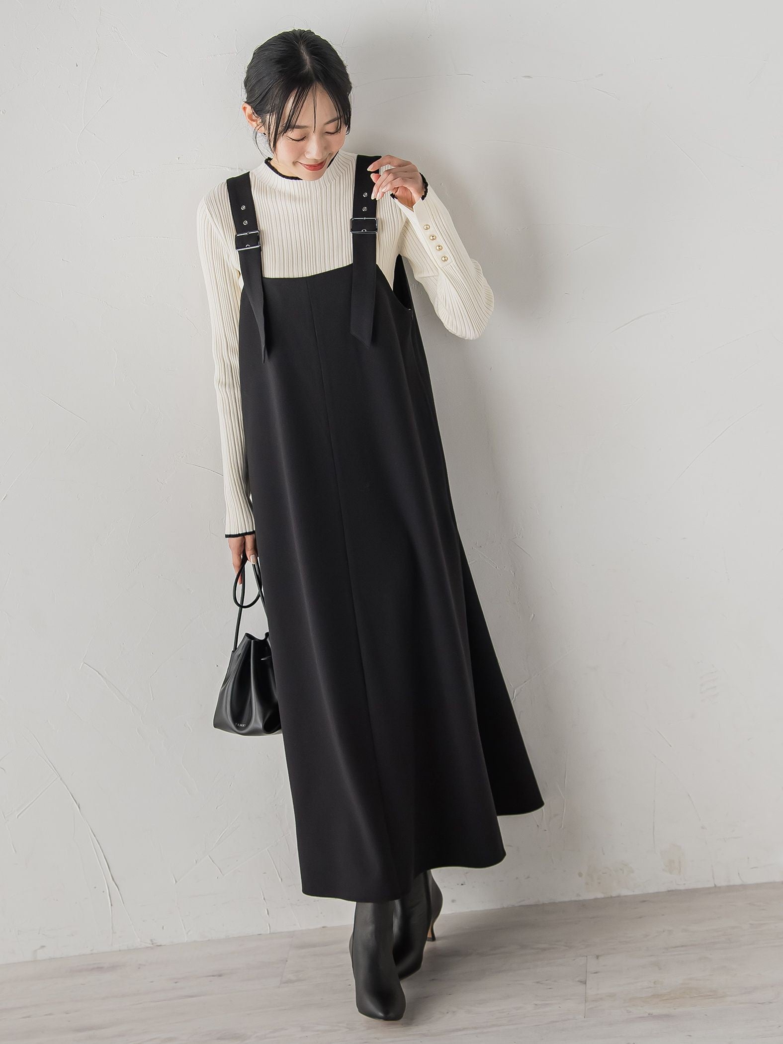 両面ピーチ起毛ジャンスカ≪洗濯機で洗える≫