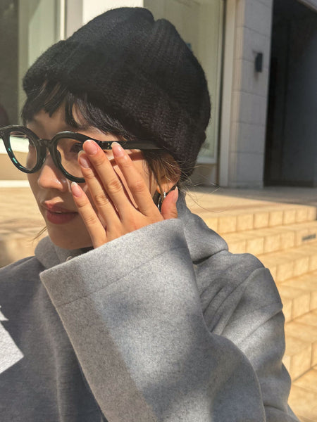 【KOREAN ITEM】耳当てリブニット帽