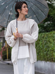 【大きいサイズ】梅雨時期も安心、撥水パーカー≪洗濯機で洗える≫