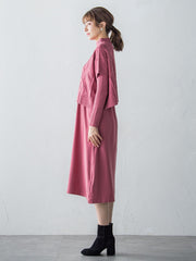 ケーブルTOPS&ニットワンピースSET ≪手洗い可能≫