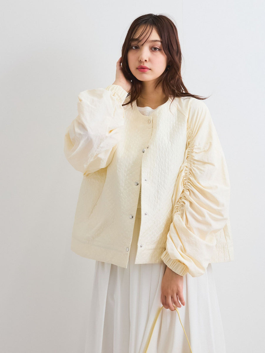シャーリングスリーブ切替ブルゾン≪洗濯機で洗える≫ | QUEENS