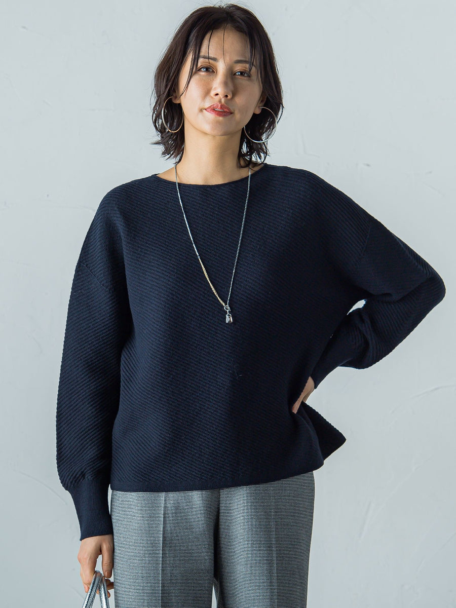 【高い素材】 バイアスホールガーメントニット≪手洗い可能≫ | LAUTREAMONT トップス