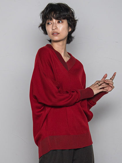 今日の気分で着回せるリバーシブルニット≪手洗い可能≫