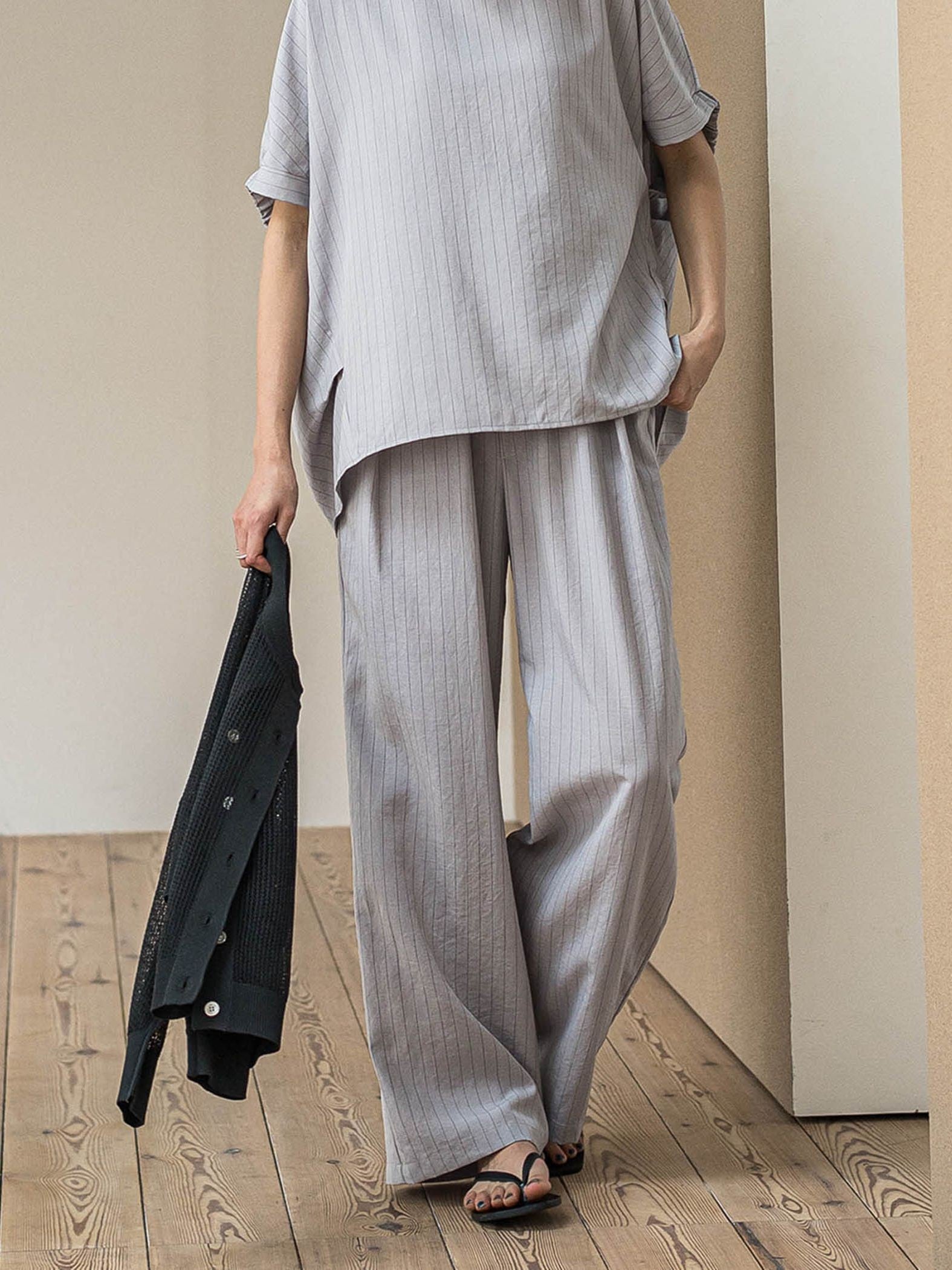 【新色追加】イージーワイドパンツ≪手洗い可能 / セットアップ対応≫