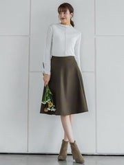 【XSサイズ展開あり】冬仕様 美シルエットフレアスカート ≪洗濯機で洗える≫
